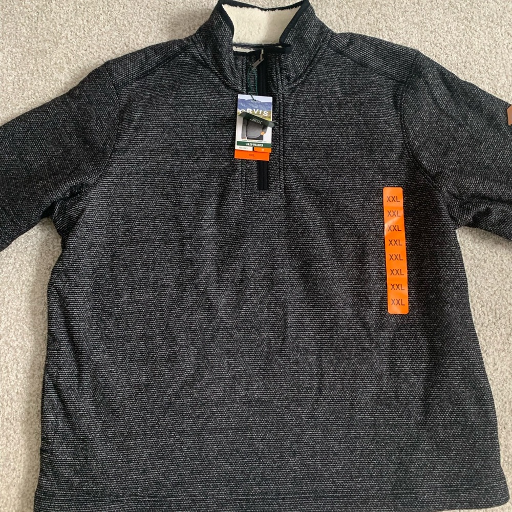 NWT Orvis Sherpa lined quarter zip